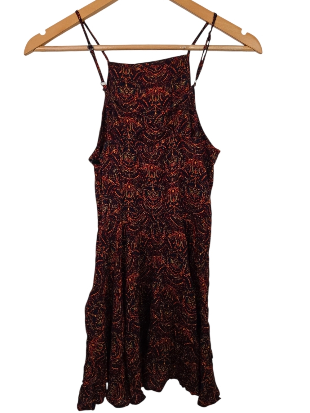 Abercrombie & Fitch Y2K Boho Paisley Strappy Back Mini Dress Small - Picture 4 of 4